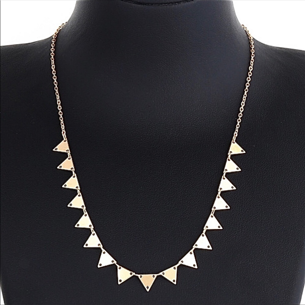 Gold Triangle Chain Necklace